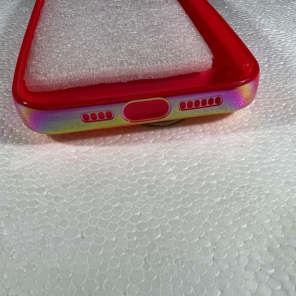 Red iPhone 13 PRO MAX Metallic Ombre Iridescent Pearlized BUBBLE Puffer Case - Picture 6 of 15